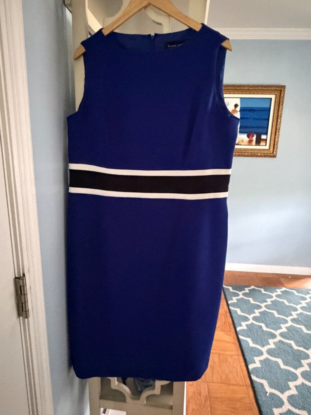 Black Label by Evan-Picone Royal Blue Sheath Dress